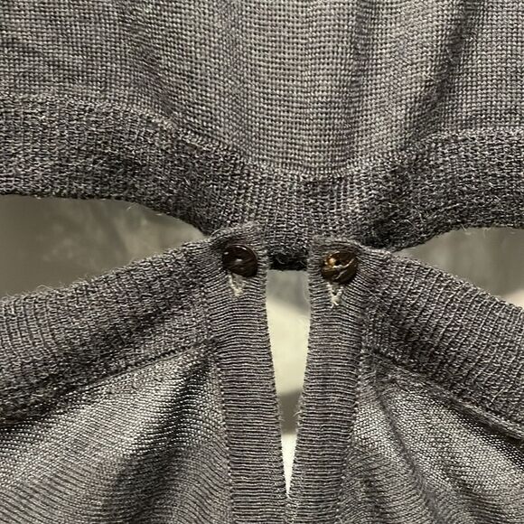 Matthildur Charcoal Grey Royal Alpaca Wrap Sweater Size M - Picture 9 of 15